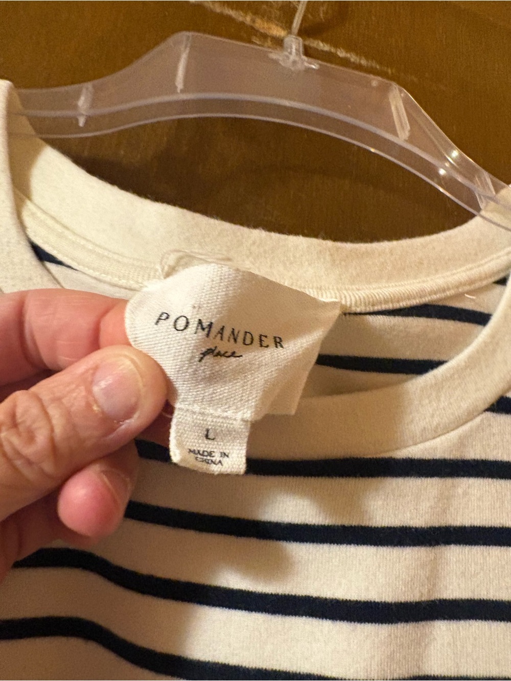 Tuckernuck Pomander Place Striped Knit Popover Striped Dress in Navy & Cream - Picture 5 of 8